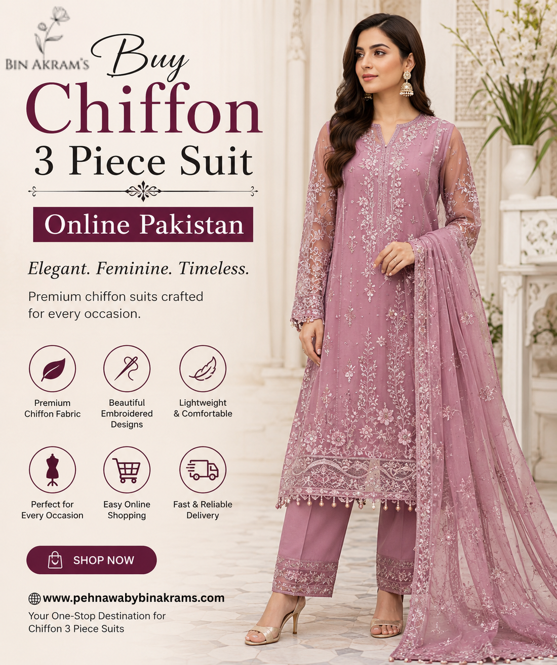 Buy Chiffon 3 Piece Suit Online Pakistan — Your Complete Style Guide