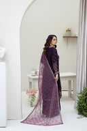 Royal Purple - 3 Piece Chiffon
