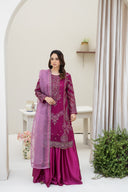 Graceful Magenta - 3 Piece Chiffon