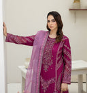 Graceful Magenta - 3 Piece Chiffon