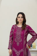 Graceful Magenta - 3 Piece Chiffon
