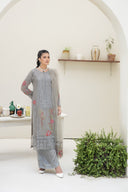 Greyish Dew - 3 Piece Chiffon