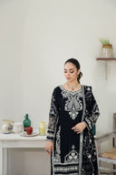 Pearl Elegance Black - 3 Piece Chiffon