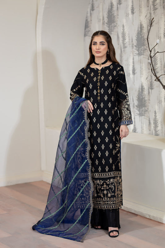 Oceanic Aura BLK- 3pc Chiffon