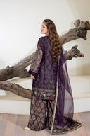 Plum Aura - 3 Piece Organza