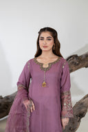 Ethereal Charm 2.0 Pink - 3 Piece Chiffon Gharara
