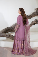 Ethereal Charm 2.0 Pink - 3 Piece Chiffon Gharara