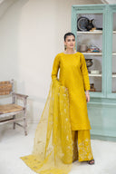Greenish Blush - 3 Piece Silk
