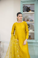 Greenish Blush - 3 Piece Silk