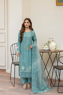 Aquatic Pulse - 3 Piece Chiffon