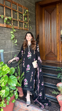 Zaib Black- 3pc Chiffon