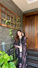 Zaib Black- 3pc Chiffon
