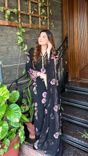 Zaib Black- 3pc Chiffon