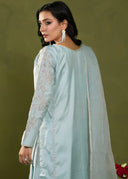 Ethereal Ice Blue – Luxury Embroidered 3-Piece Suit