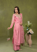 Blush Pink – Luxury Embroidered 3-Piece Suit