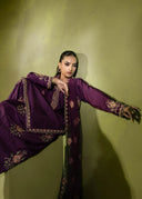 Royal Plum – Luxury Embroidered 3-Piece Suit
