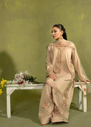 Champagne Beige – Luxury Embroidered 3-Piece Suit
