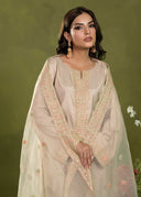 Soft Taupe – Luxury Embroidered 3-Piece Shalwar Suit