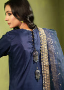 Royal Navy – Luxury Embroidered 3-Piece Gharara Suit
