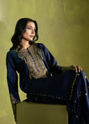 Royal Navy – Luxury Embroidered 3-Piece Gharara Suit