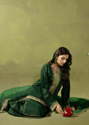 Emerald Green – Embroidered 3-Piece Festive Suit