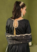 Midnight Black – Heavy Embroidered 3-Piece Festive Suit