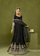 Midnight Black – Heavy Embroidered 3-Piece Festive Suit