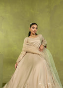 Champagne Beige – Embroidered 3-Piece Festive Suit