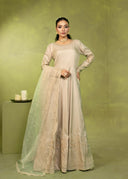 Champagne Beige – Embroidered 3-Piece Festive Suit