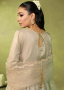 Champagne Beige – Embroidered 3-Piece Festive Suit