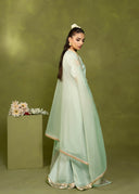 Ice Blue – Embroidered 3-Piece Festive Suit