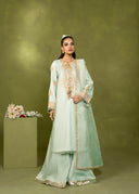 Ice Blue – Embroidered 3-Piece Festive Suit