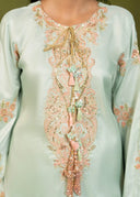 Ice Blue – Embroidered 3-Piece Festive Suit