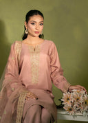 Dusty Rose – Embroidered 3-Piece Festive Suit