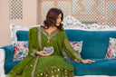 Lustrous Legacy Green - 3 Piece Chiffon & Organza
