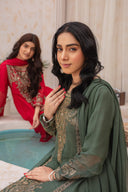 Tail Treasure Green - 3 Piece Chiffon