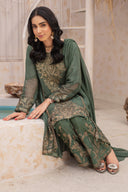 Tail Treasure Green - 3 Piece Chiffon