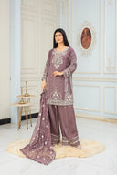Mauve Whispers - 3 Piece Chiffon