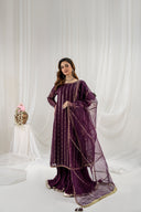 Rangeen - 3 Piece Chiffon Sharara Set