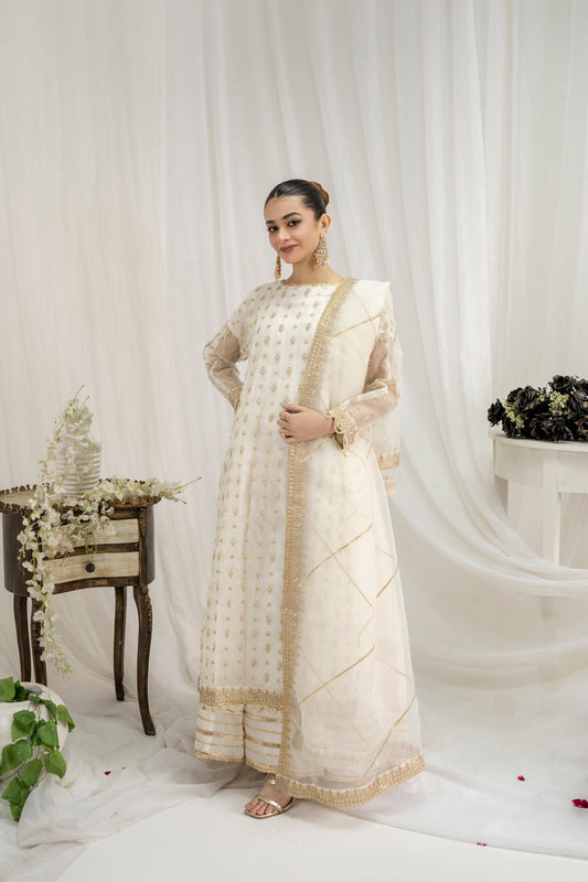MAHRUKH - 3PC ORGANZA MAXI