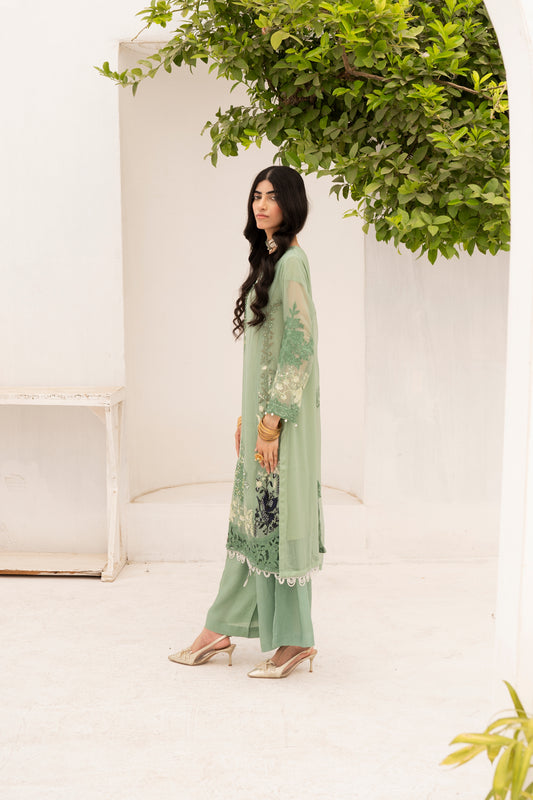 Green Glory | 3 Pieces Chiffon
