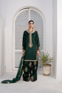 Farshi Luxe Green - 3 Piece Silk