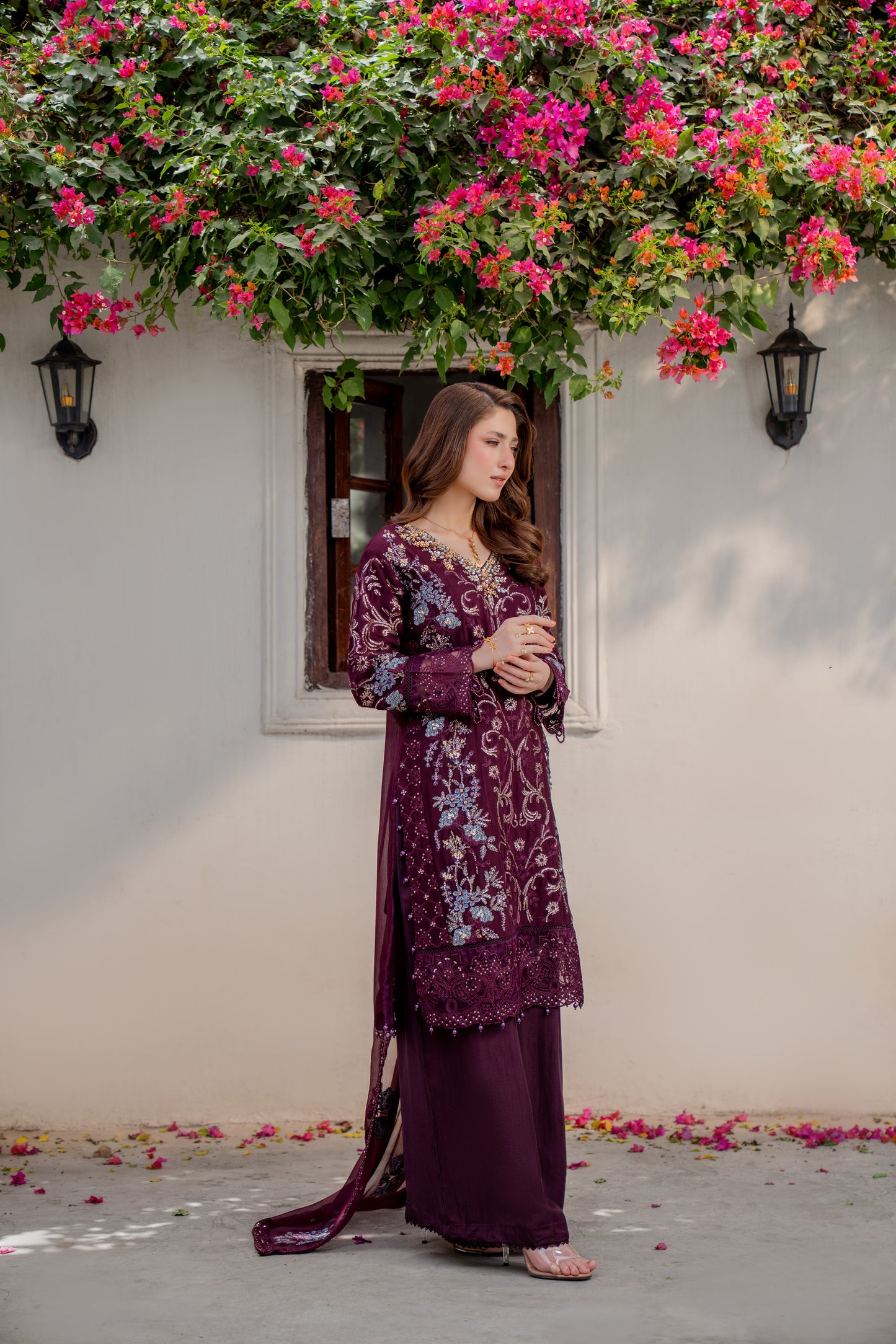 Alyrah - 3pcs Chiffon Kurta Set