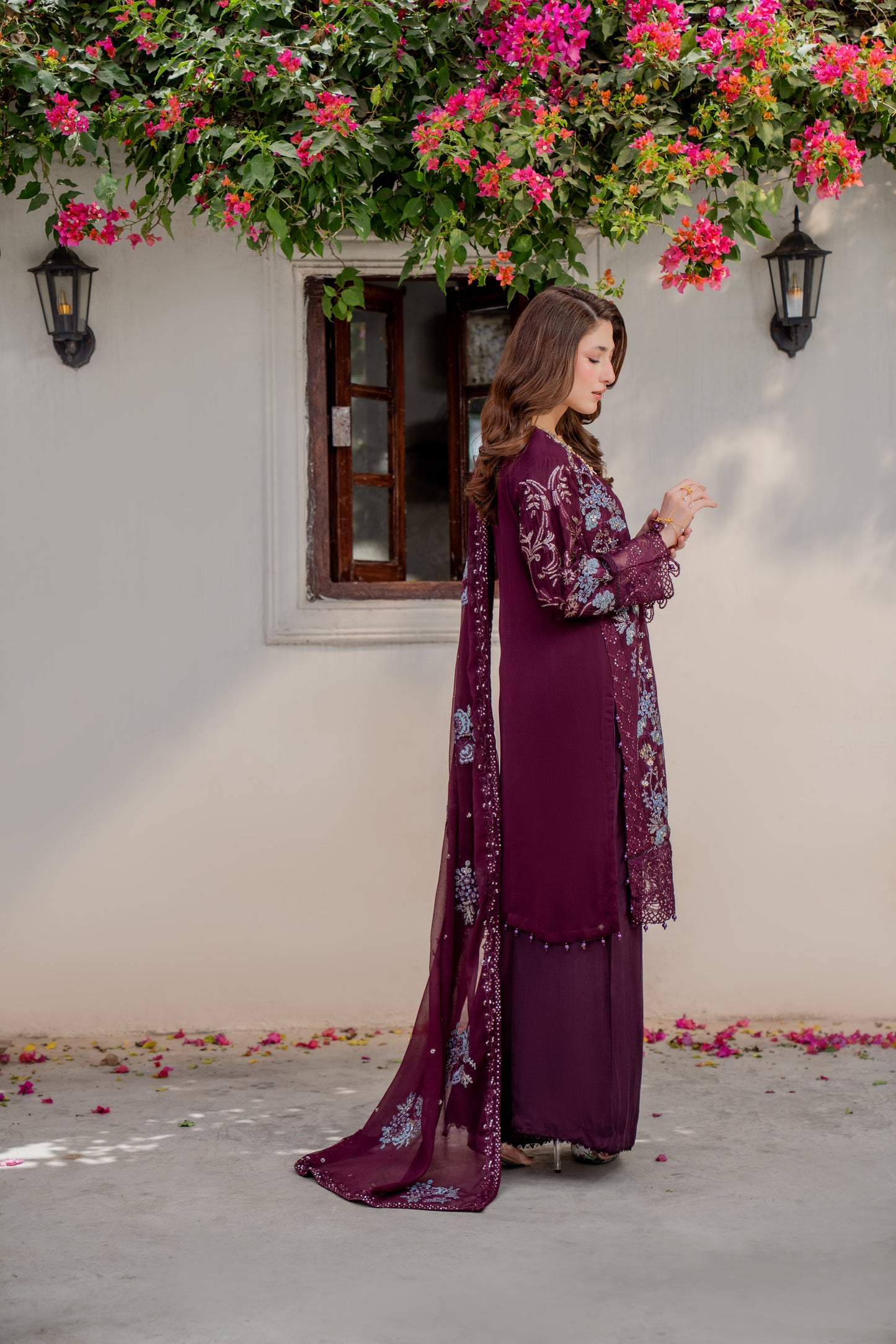 Alyrah - 3pcs Chiffon Kurta Set