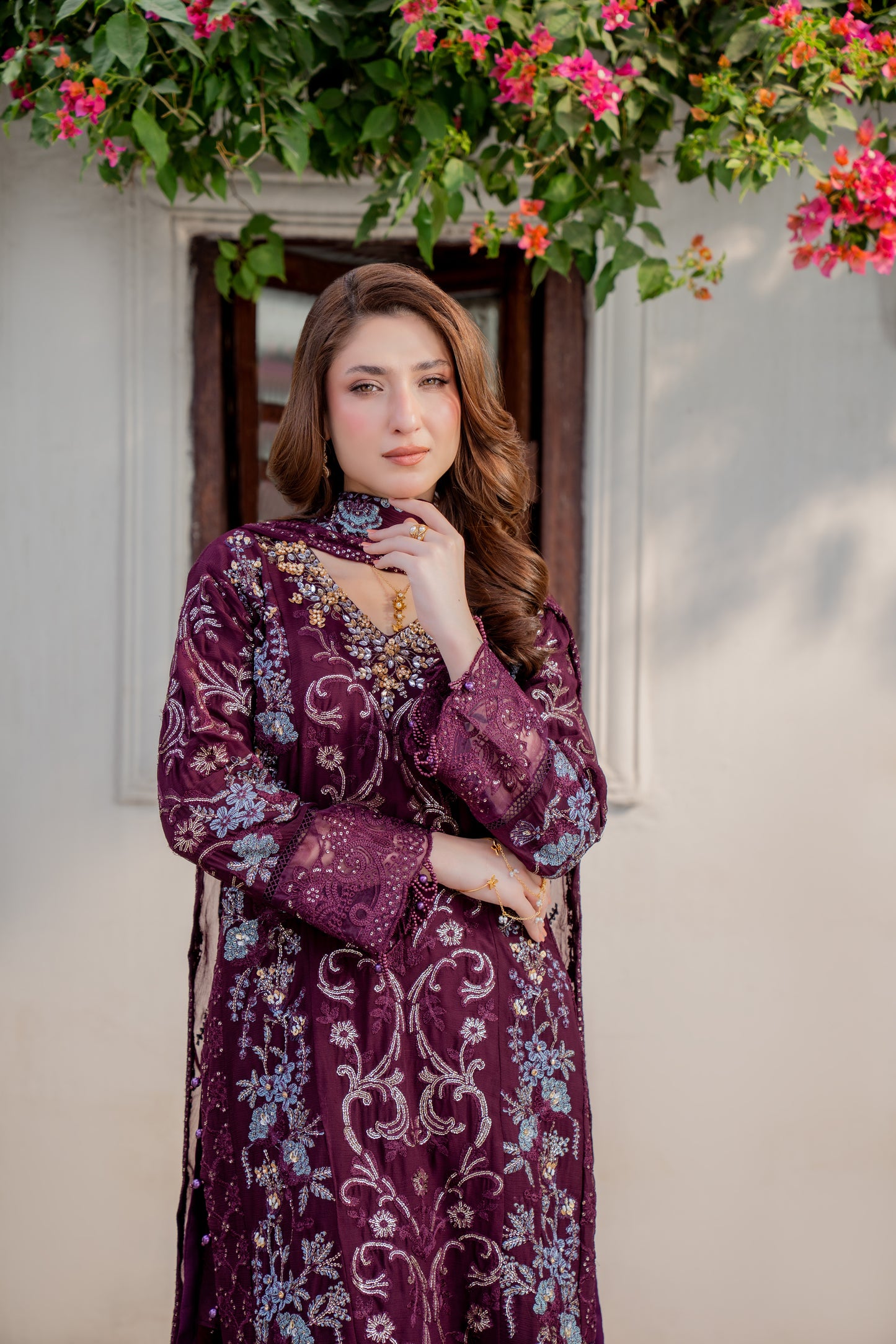 Alyrah - 3pcs Chiffon Kurta Set
