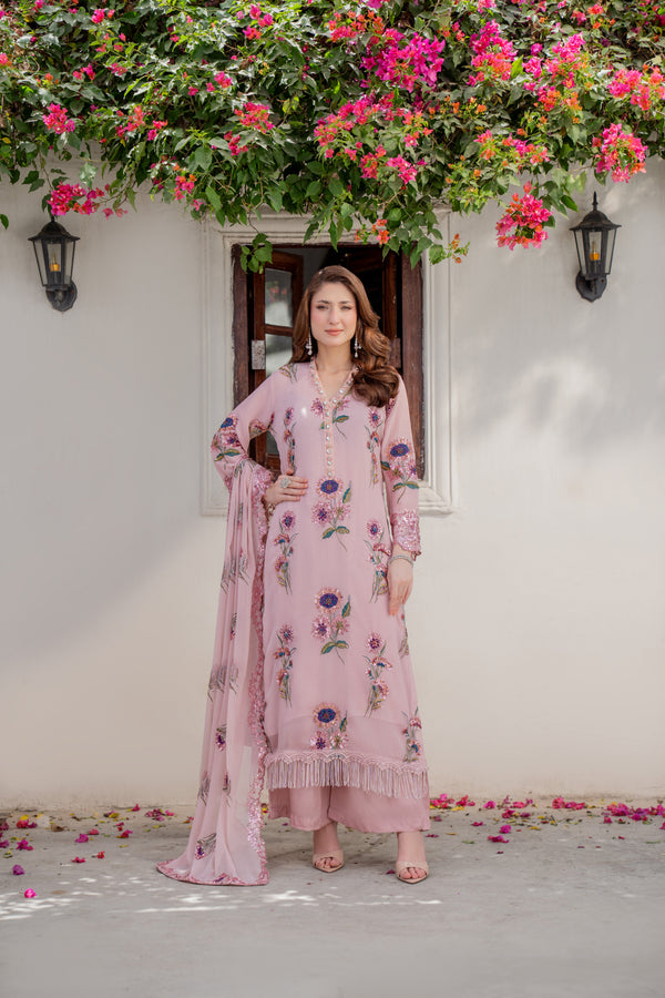 Zaib - 3pcs Chiffon Kurta Set
