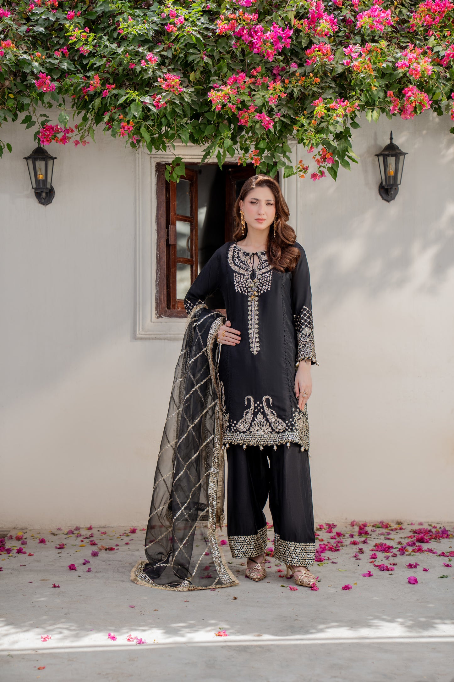 Anabia - 3pcs Chiffon Kurta set