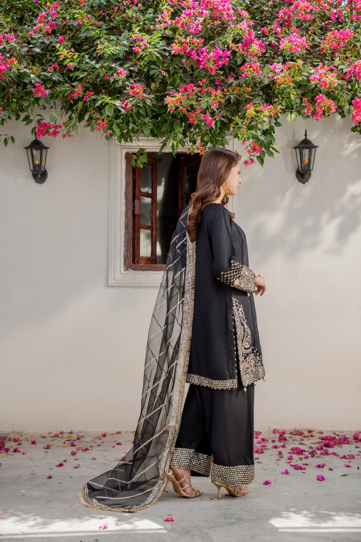 Anabia - 3pcs Chiffon Kurta set