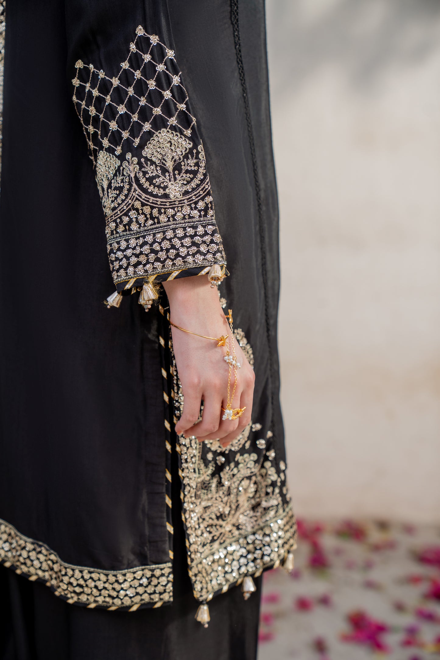 Anabia - 3pcs Chiffon Kurta set
