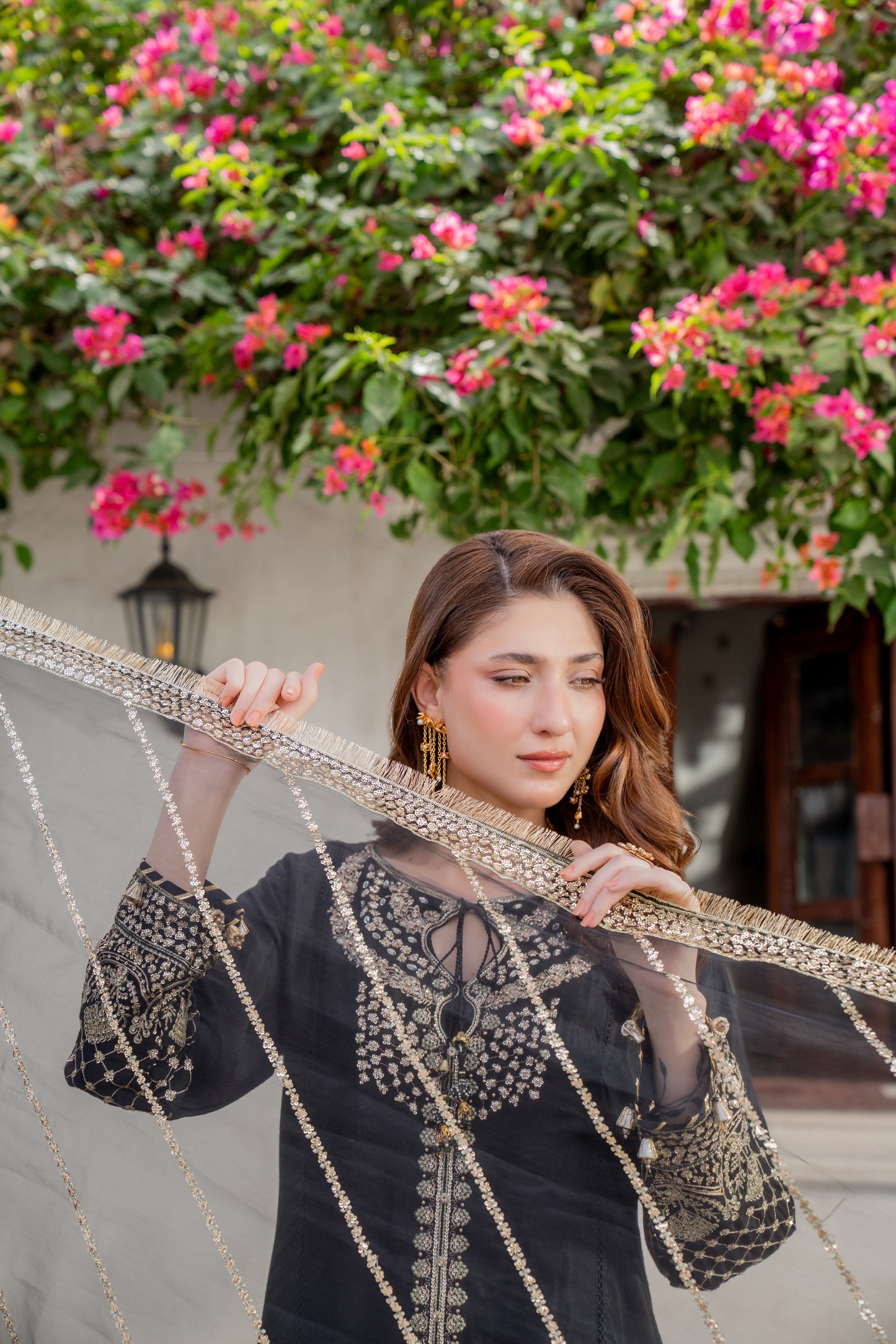 Anabia - 3pcs Chiffon Kurta set